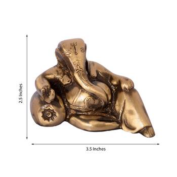 Brass Lord Ganesha with Masand     2