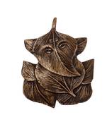 Brass Antique Finish Ganesha Design On Leaves Wall Hanging