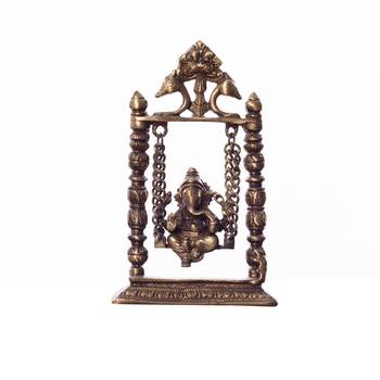 Brass Lord Ganesha on Jhoola 2