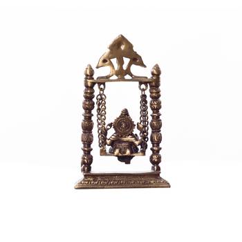 Brass Lord Ganesha on Jhoola 4