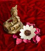 Antique Finish Brass Laddu Gopal eating Makhan
