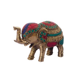 Stone Studded Brass Elephant 1