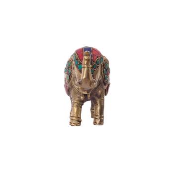 Stone Studded Brass Elephant 5