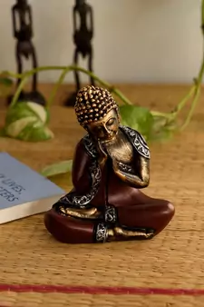 Antique Finish Handcrafted Thinking Buddha