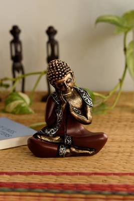 Antique Finish Handcrafted Thinking Buddha 5