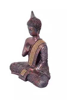 handcrafted meditating buddha statue