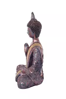 handcrafted meditating buddha statue