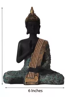 Handcrafted Meditating Blessing Buddha