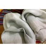 Off White Woven Linen Saree