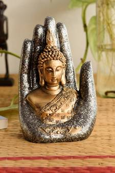 Golden Silver Handcrafted Buddha Palm