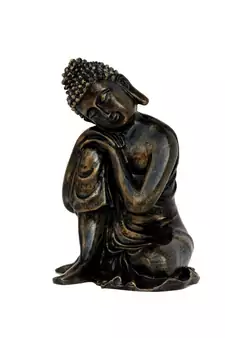 Handcrafted Antique Finish Knee Buddha
