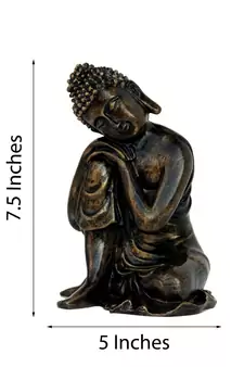 Handcrafted Antique Finish Knee Buddha