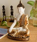 E Craft India Meditating Buddha Showpiece Handcrafted Golden Finish, 11×7×3 in