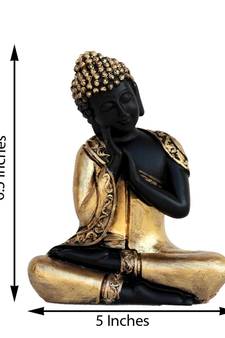 Golden Finish Handcrafted Thinking Buddha