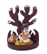 Polyresin Lord Krishna Under Wooden Tree Figurine