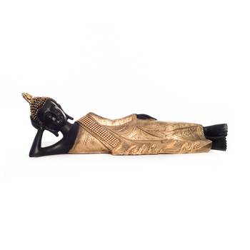 Brass Decorative Thai Reclining Buddha Antique Showpiece 2
