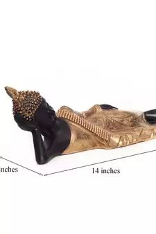 Brass Decorative Thai Reclining Buddha Antique Showpiece
