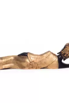 Brass Decorative Thai Reclining Buddha Antique Showpiece