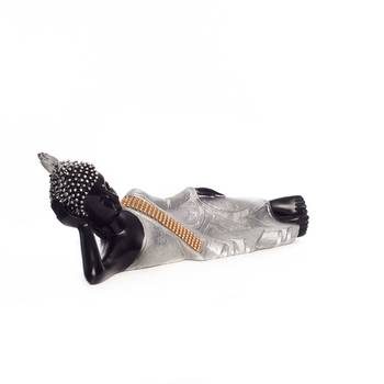 Brass Decorative Thai Reclining Buddha Antique Showpiece 4