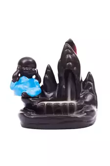 Multicolor Ceramic Plain Buddha Backflow Incense Holder Statue