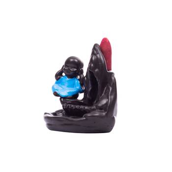 Multicolor Ceramic Plain Buddha Backflow Incense Holder Statue 5