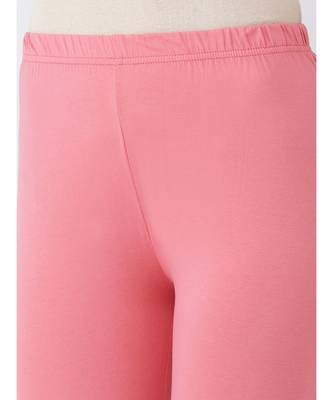 Persian Pink Solid Cotton Lycra Legging 4