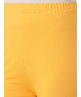 Mustard Solid Cotton Lycra Legging 4