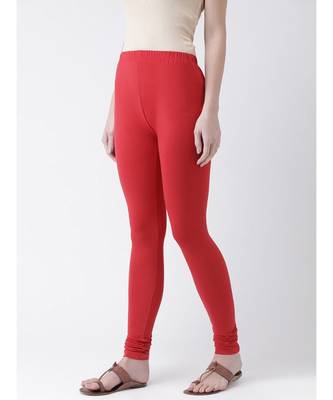 Maroon Solid Cotton Lycra Legging 2