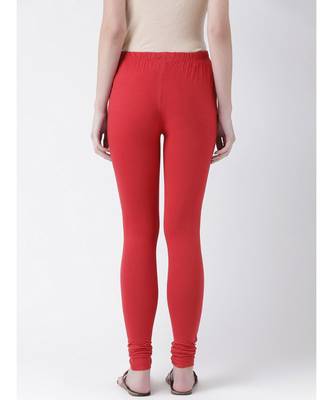Maroon Solid Cotton Lycra Legging 3