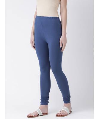 Navy Blue Solid Cotton Lycra Legging 2