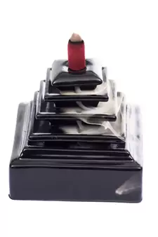 Falling Waterfall style Smoke Fountain with 10 Backflow Cones Decorative Incense Holder