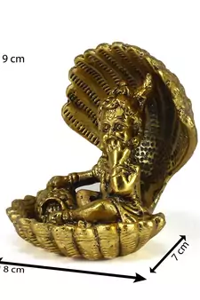 Golden Bal Gopal Krishna having Makhan Decorative Showpiece