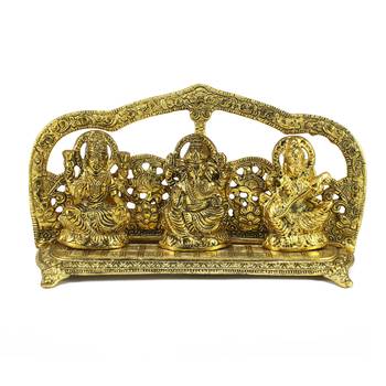 e craft india golden laxmi ganesh showpiece 2