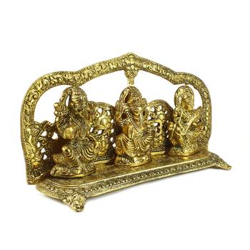 e craft india golden laxmi ganesh showpiece 4
