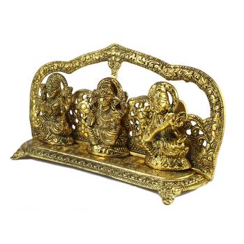 e craft india golden laxmi ganesh showpiece 5