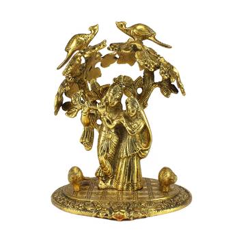 Radha Krishna Standing under Tree Showpiece 2