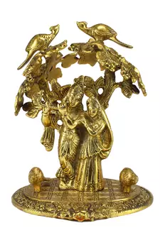 Radha Krishna Standing under Tree Showpiece