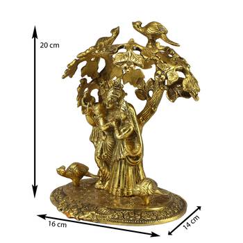 Radha Krishna Standing under Tree Showpiece 3