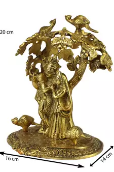 Radha Krishna Standing under Tree Showpiece