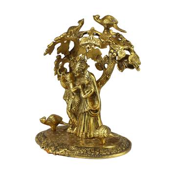 Radha Krishna Standing under Tree Showpiece 5