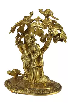 Radha Krishna Standing under Tree Showpiece