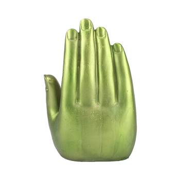 Green and Golden Handcrafted Palm Buddha 5