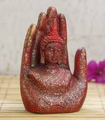 Sparkle Red Handcrafted Palm Buddha