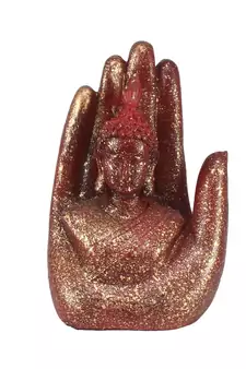 Sparkle Red Handcrafted Palm Buddha