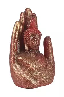 Sparkle Red Handcrafted Palm Buddha