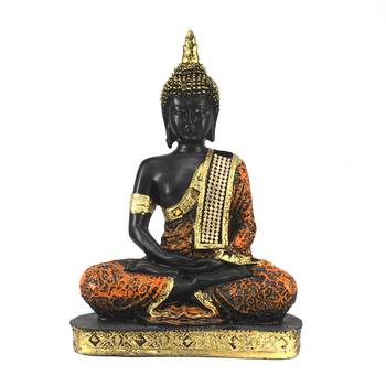 Gold and Black Resin Buddha Statue 2