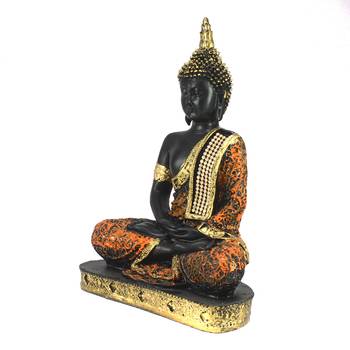Gold and Black Resin Buddha Statue 4