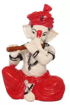 Lord Ganesha playing Flute