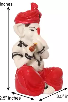 Lord Ganesha playing Flute