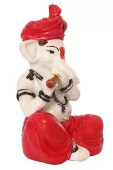 Lord Ganesha playing Flute